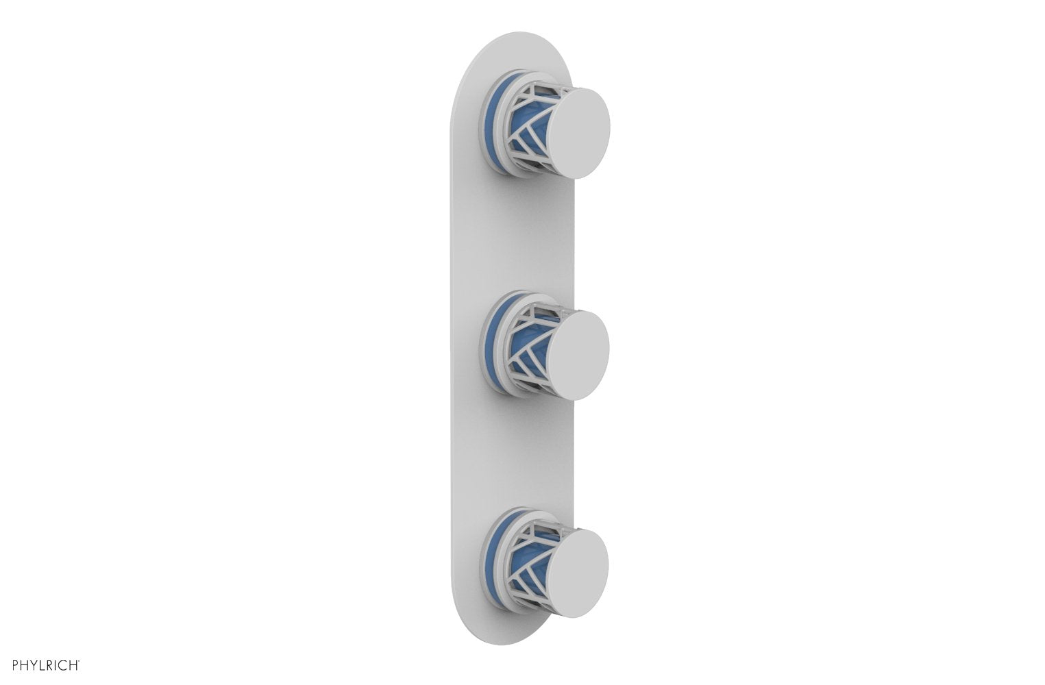JOLIE Thermostatic Valve with Two Volume Control with "Light Blue" Accents 4-590