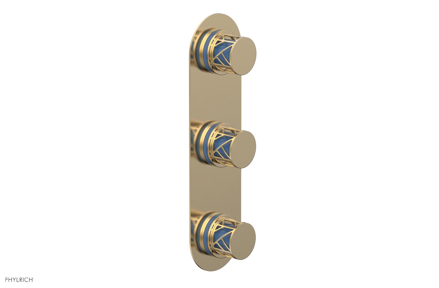 JOLIE Thermostatic Valve with Two Volume Control with "Light Blue" Accents 4-590