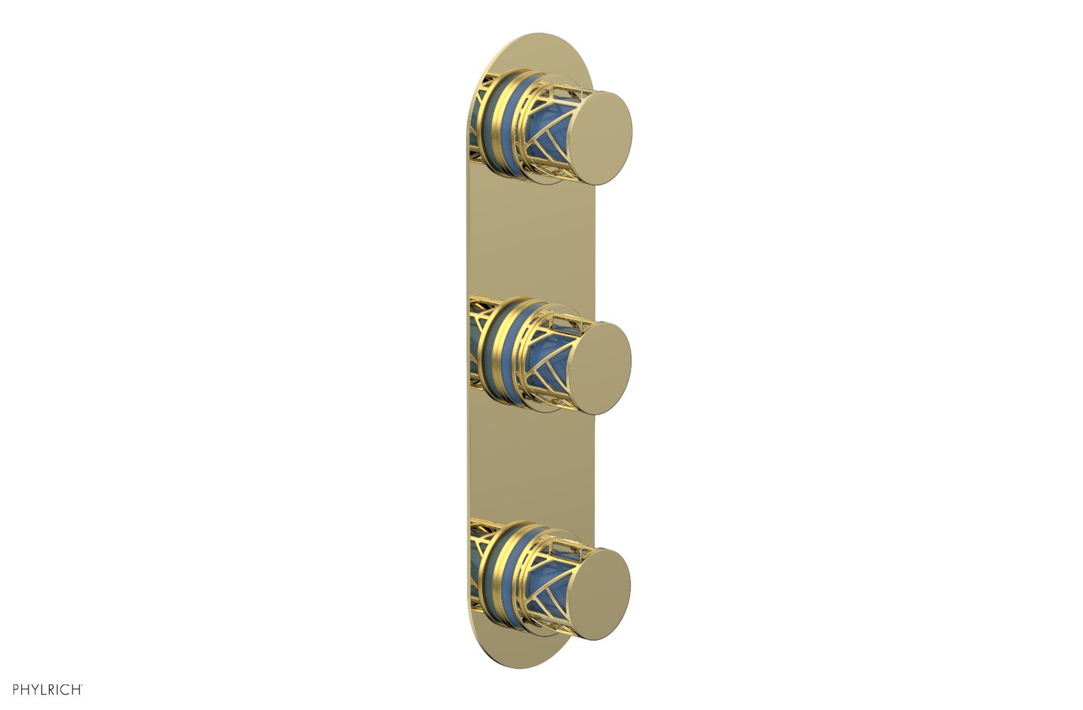 JOLIE Thermostatic Valve with Two Volume Control with "Light Blue" Accents 4-590
