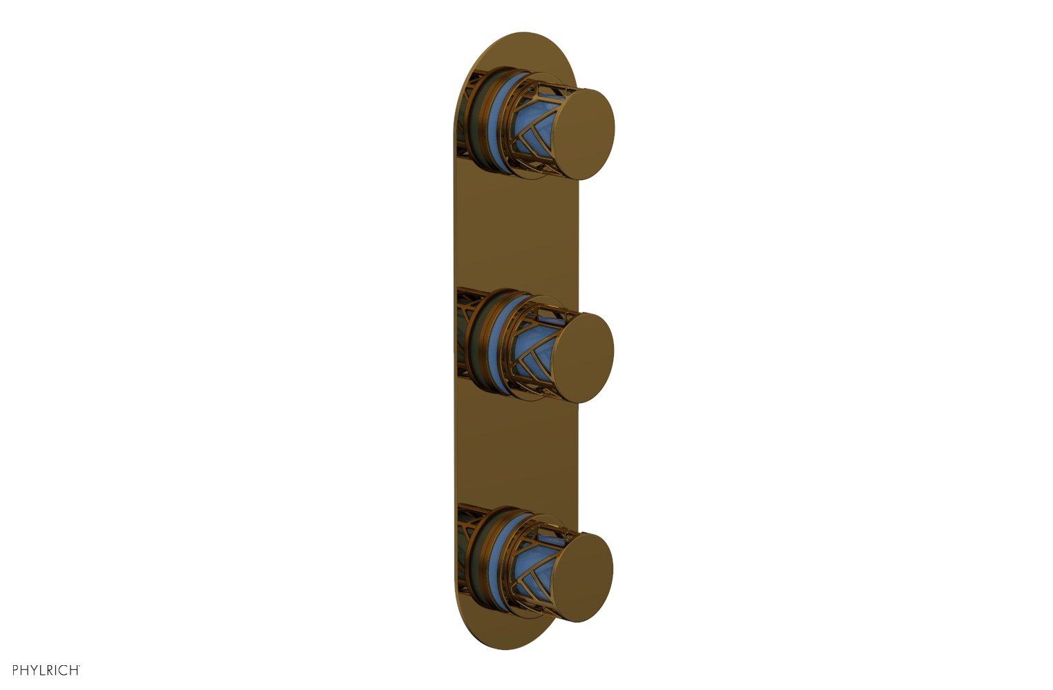 JOLIE Thermostatic Valve with Two Volume Control with "Light Blue" Accents 4-590