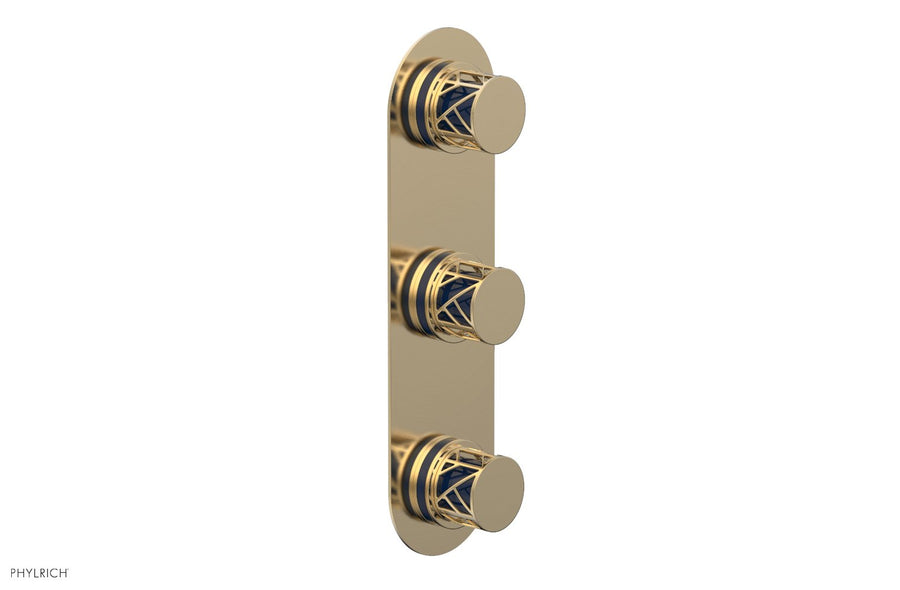 JOLIE Thermostatic Valve with Two Volume Control with "Navy Blue" Accents 4-590