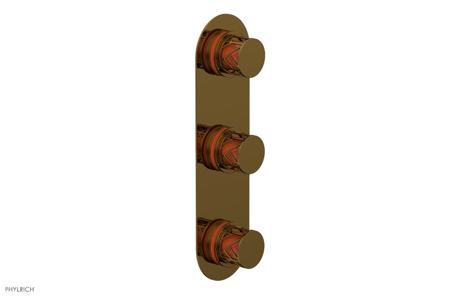 JOLIE Thermostatic Valve with Two Volume Control with "Orange" Accents 4-590