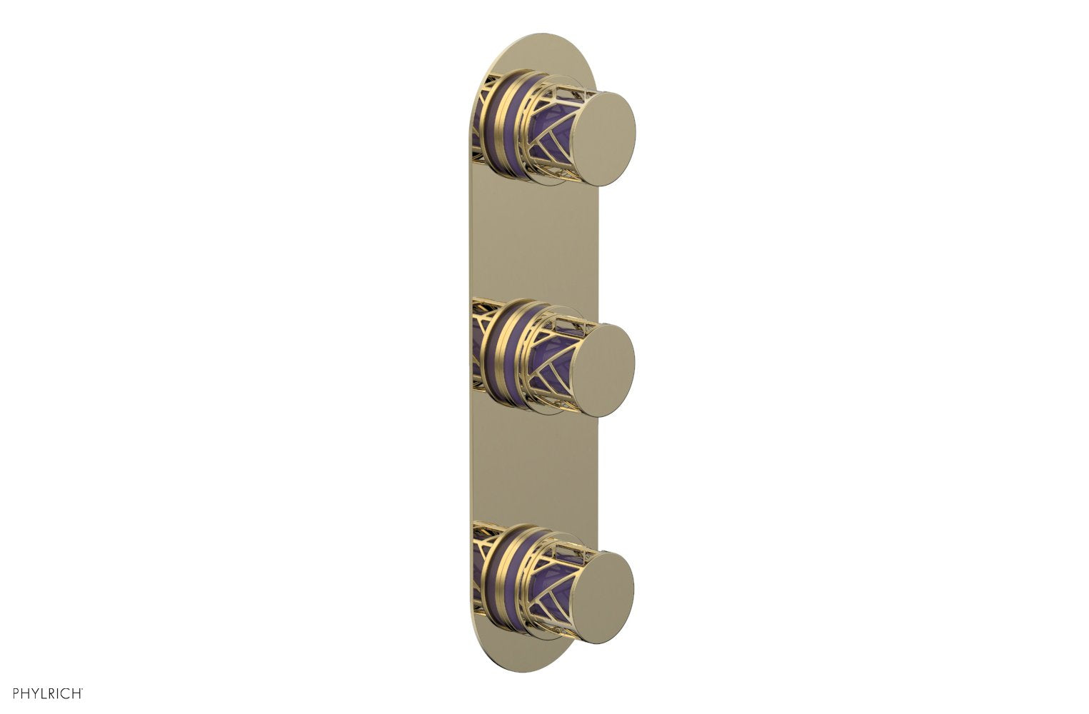JOLIE Thermostatic Valve with Two Volume Control with "Purple" Accents 4-590