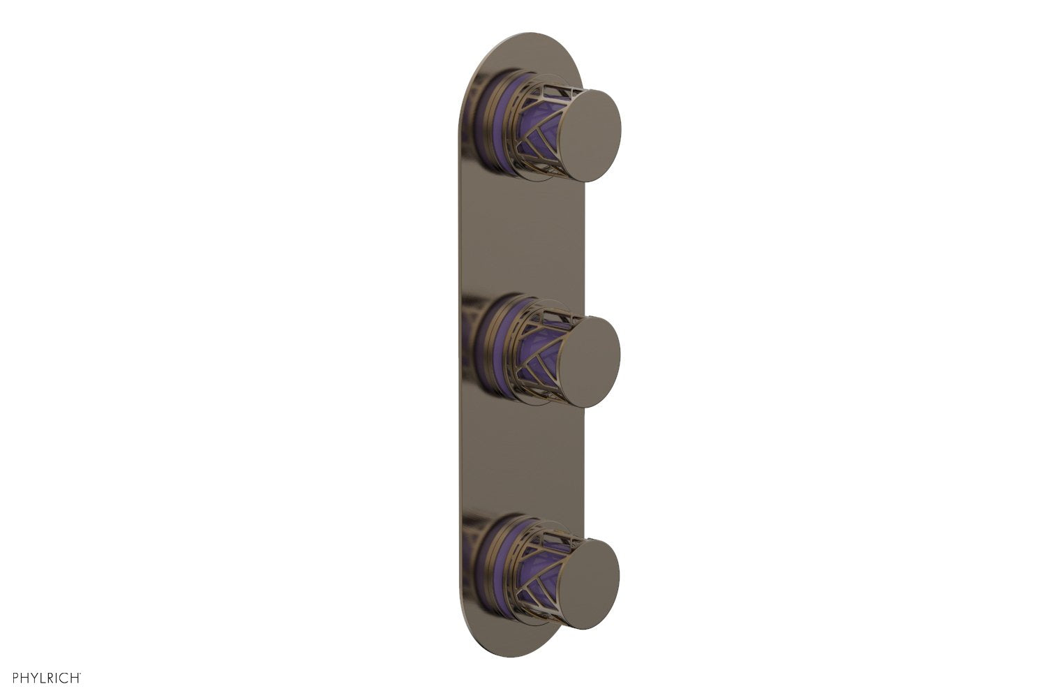 JOLIE Thermostatic Valve with Two Volume Control with "Purple" Accents 4-590