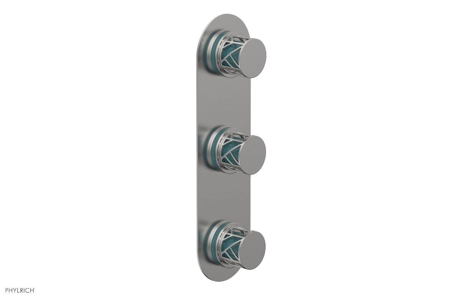 JOLIE Thermostatic Valve with Two Volume Control with "Turquoise" Accents 4-590