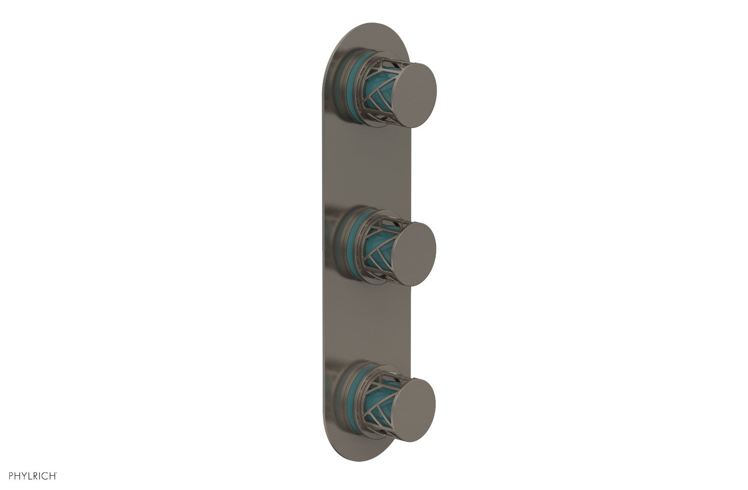 JOLIE Thermostatic Valve with Two Volume Control with "Turquoise" Accents 4-590