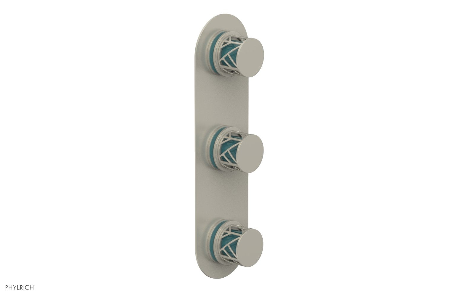 JOLIE Thermostatic Valve with Two Volume Control with "Turquoise" Accents 4-590