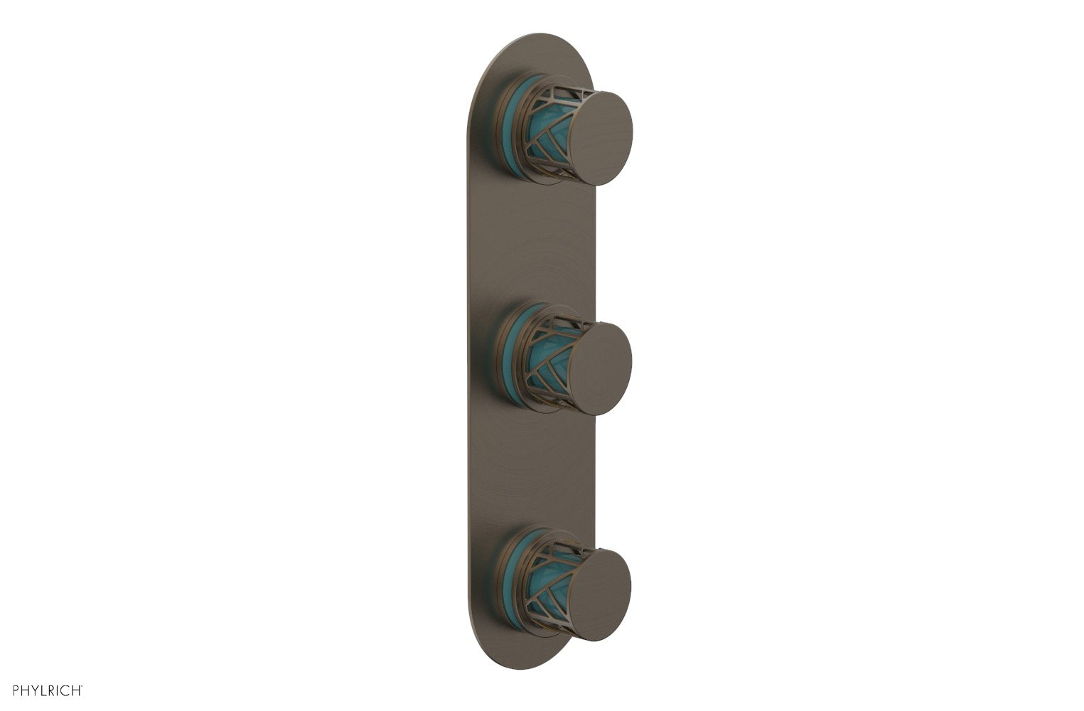 JOLIE Thermostatic Valve with Two Volume Control with "Turquoise" Accents 4-590