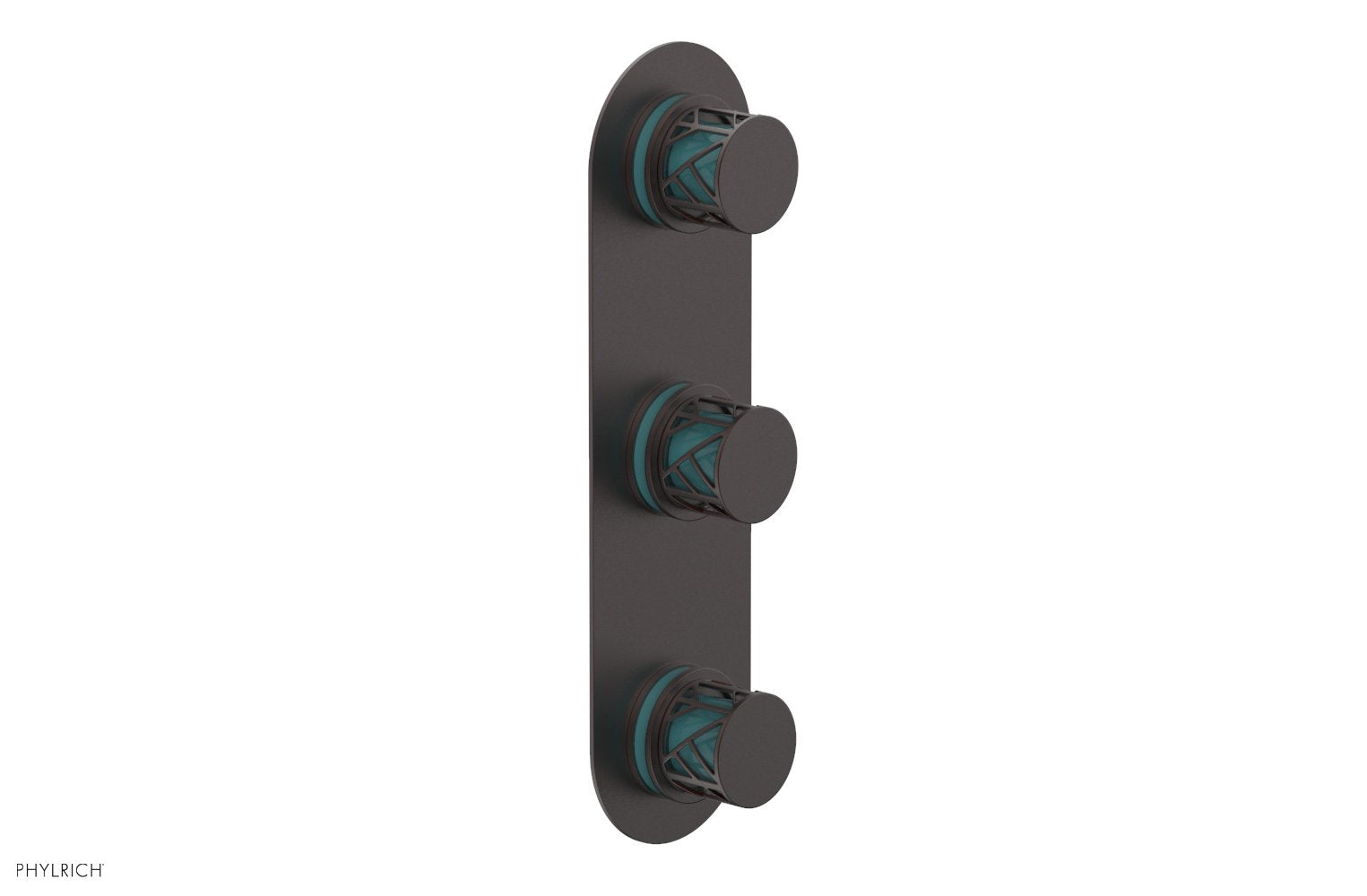 JOLIE Thermostatic Valve with Two Volume Control with "Turquoise" Accents 4-590