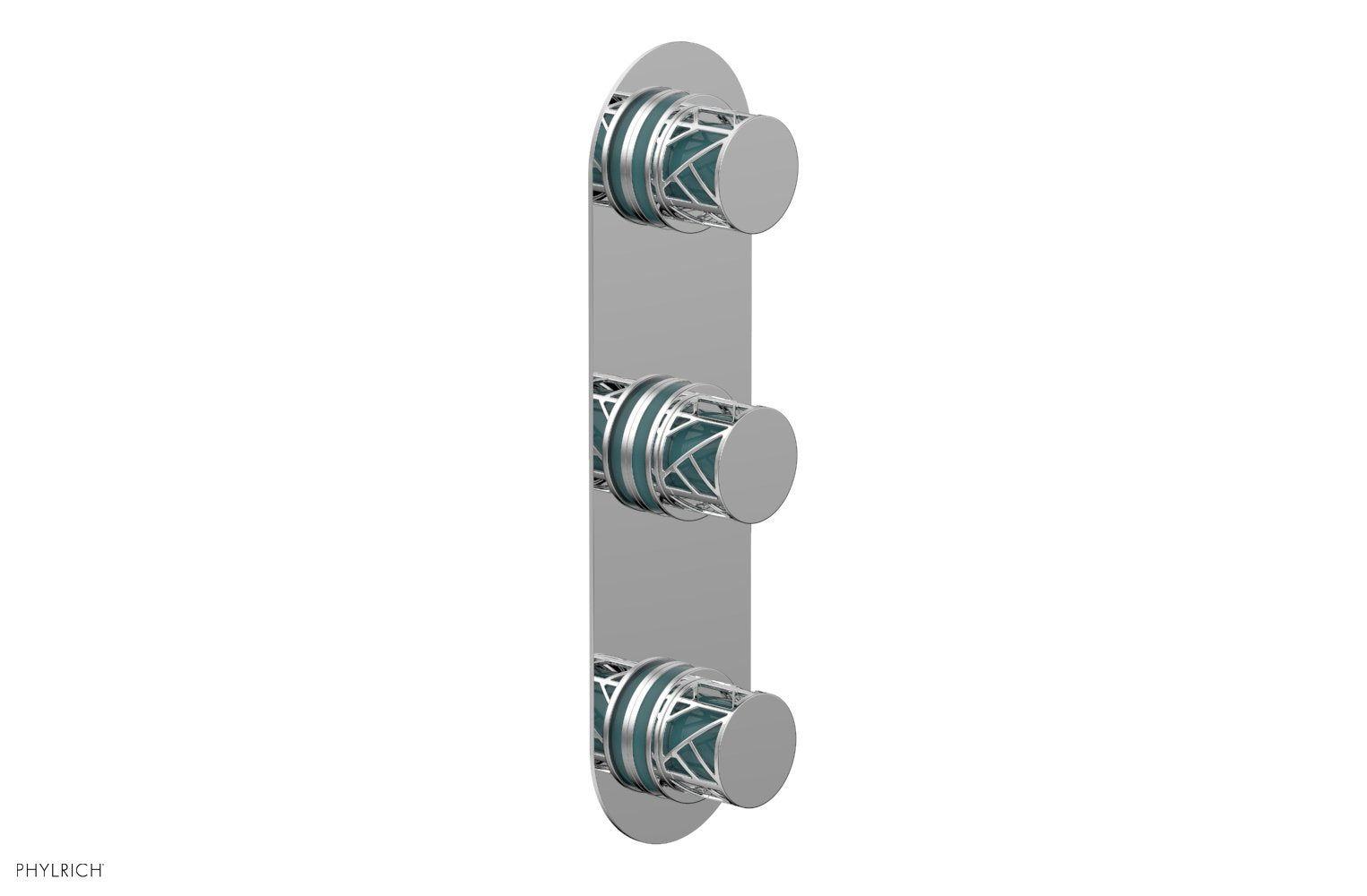 JOLIE Thermostatic Valve with Two Volume Control with "Turquoise" Accents 4-590