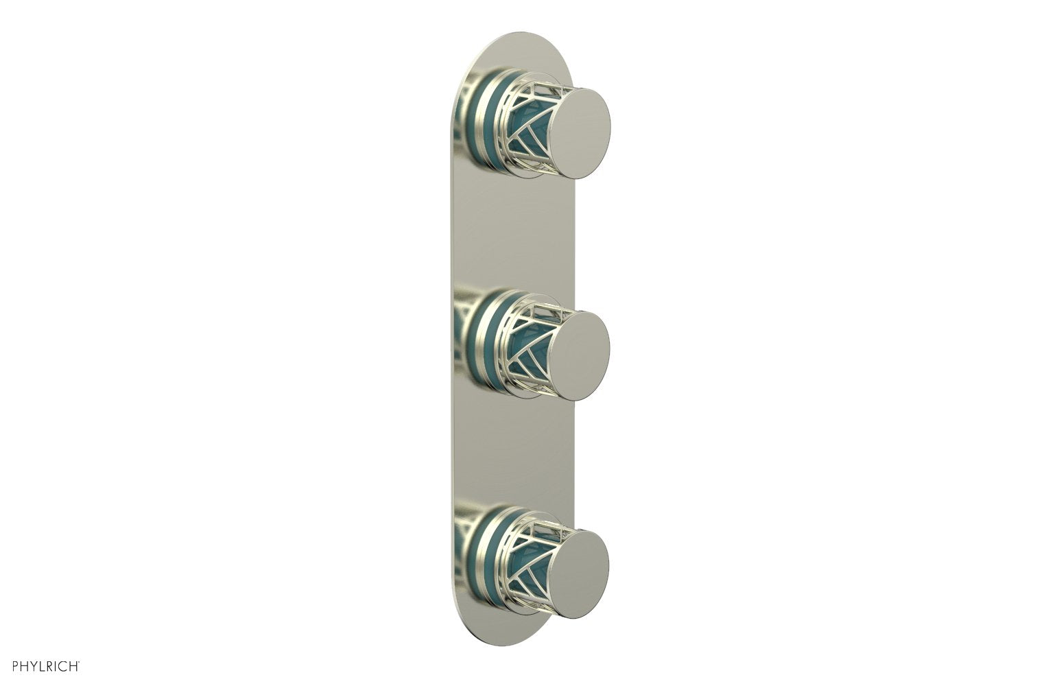 JOLIE Thermostatic Valve with Two Volume Control with "Turquoise" Accents 4-590