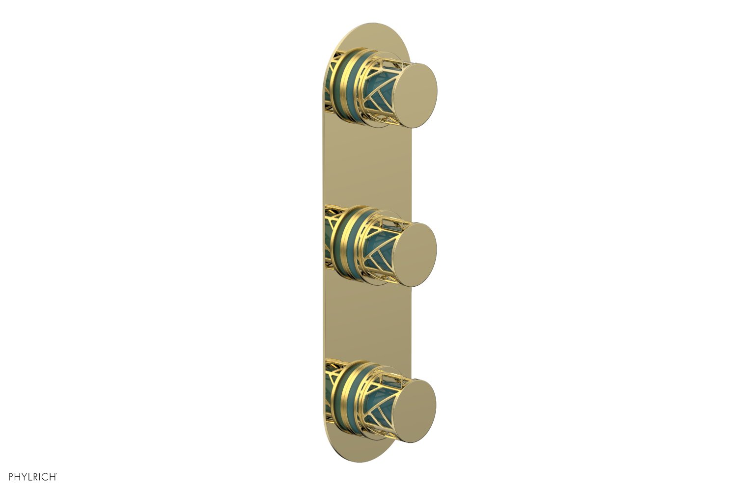 JOLIE Thermostatic Valve with Two Volume Control with "Turquoise" Accents 4-590
