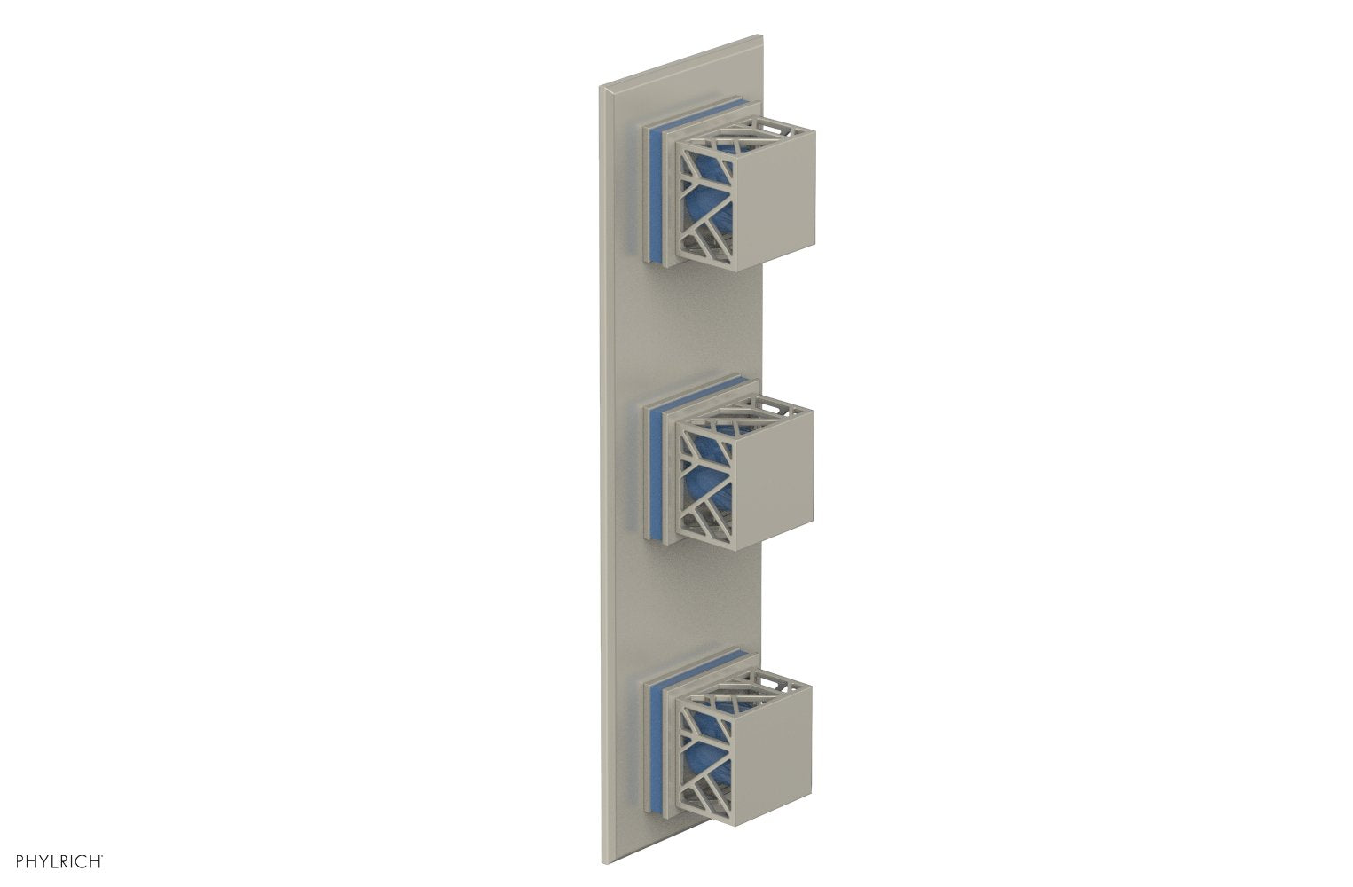 JOLIE Thermostatic Valve with Two Volume Control with "Light Blue" Accents 4-591
