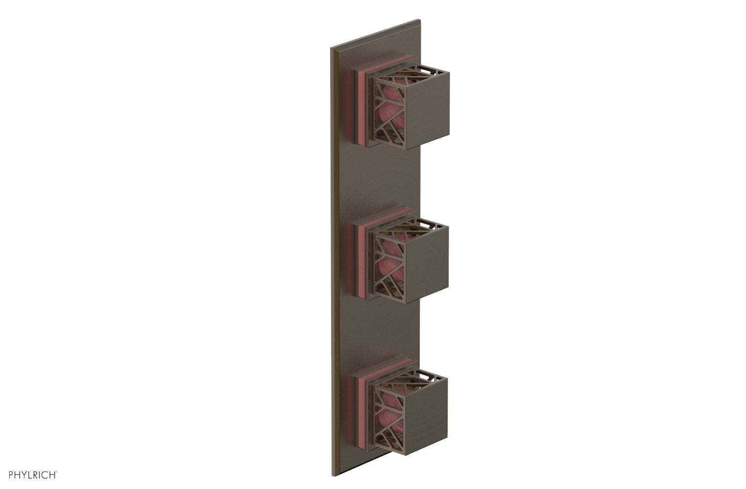 JOLIE Thermostatic Valve with Two Volume Control with "Pink" Accents 4-591