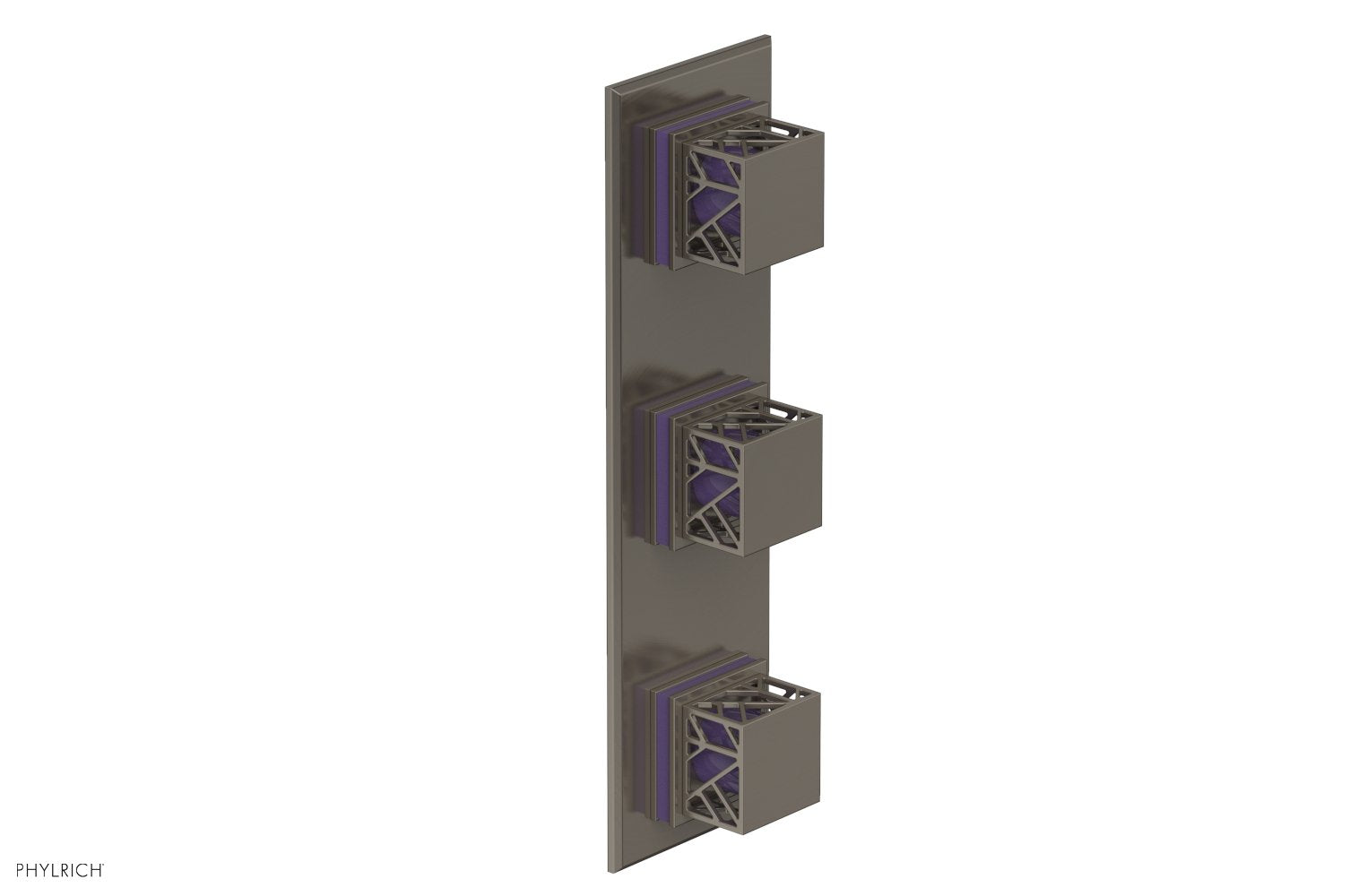 JOLIE Thermostatic Valve with Two Volume Control with "Purple" Accents 4-591