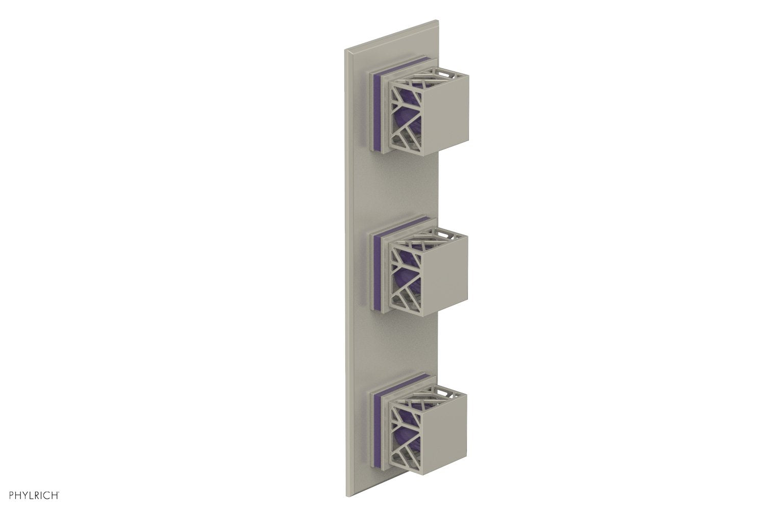 JOLIE Thermostatic Valve with Two Volume Control with "Purple" Accents 4-591