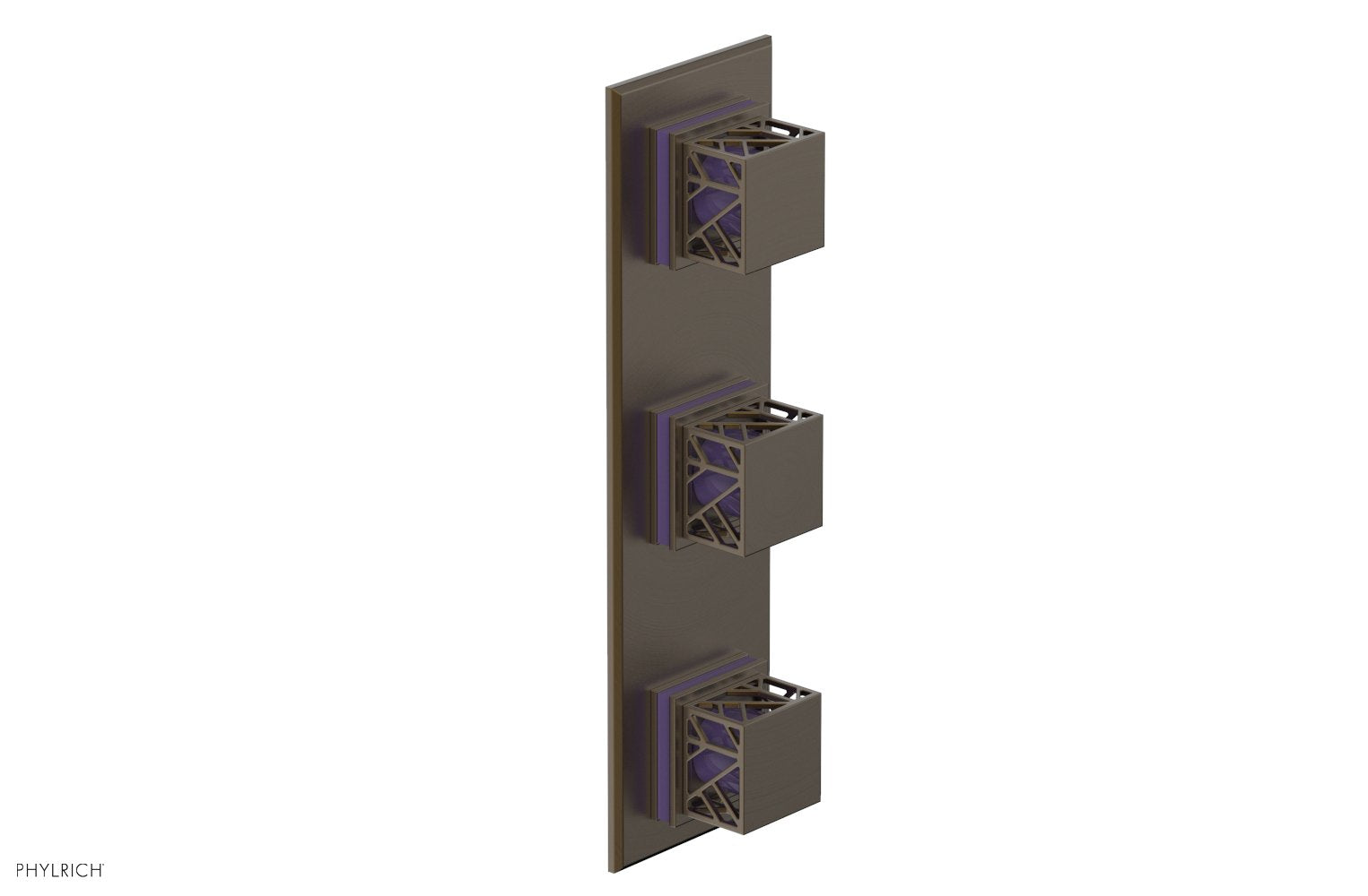 JOLIE Thermostatic Valve with Two Volume Control with "Purple" Accents 4-591