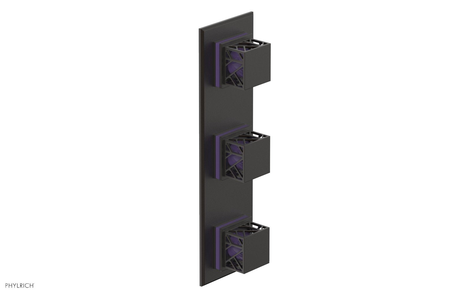 JOLIE Thermostatic Valve with Two Volume Control with "Purple" Accents 4-591