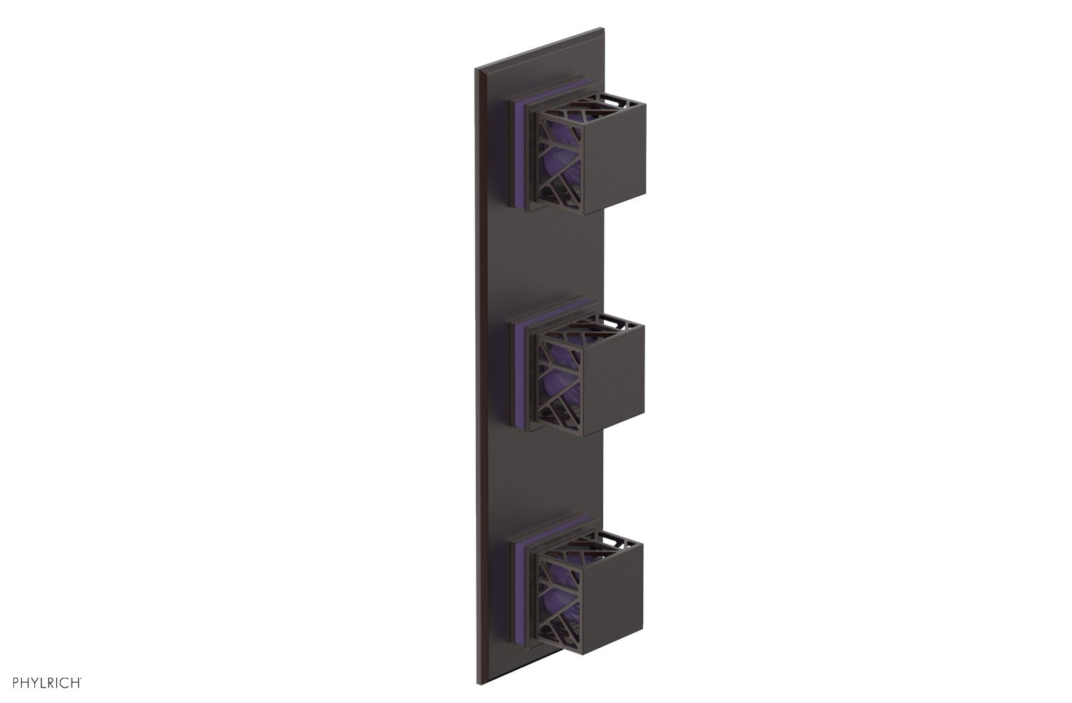 JOLIE Thermostatic Valve with Two Volume Control with "Purple" Accents 4-591