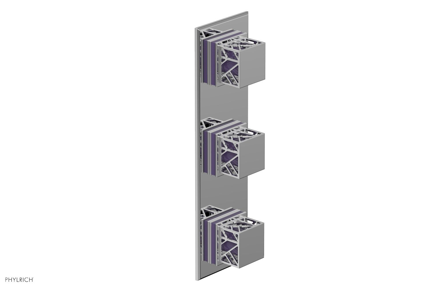 JOLIE Thermostatic Valve with Two Volume Control with "Purple" Accents 4-591