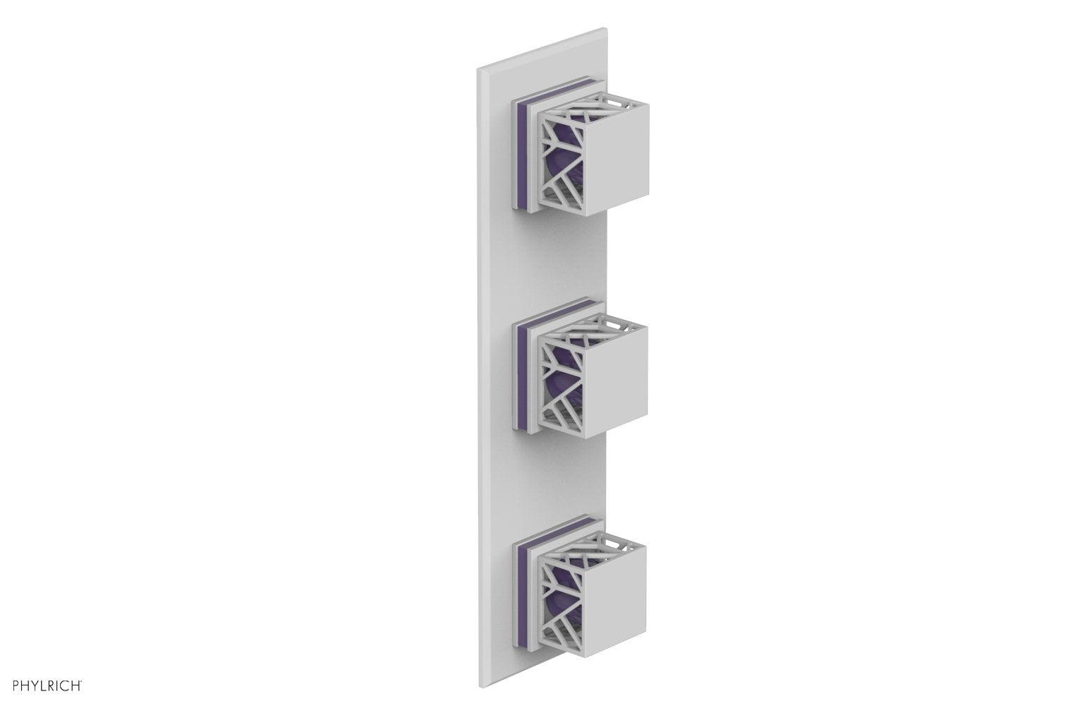 JOLIE Thermostatic Valve with Two Volume Control with "Purple" Accents 4-591
