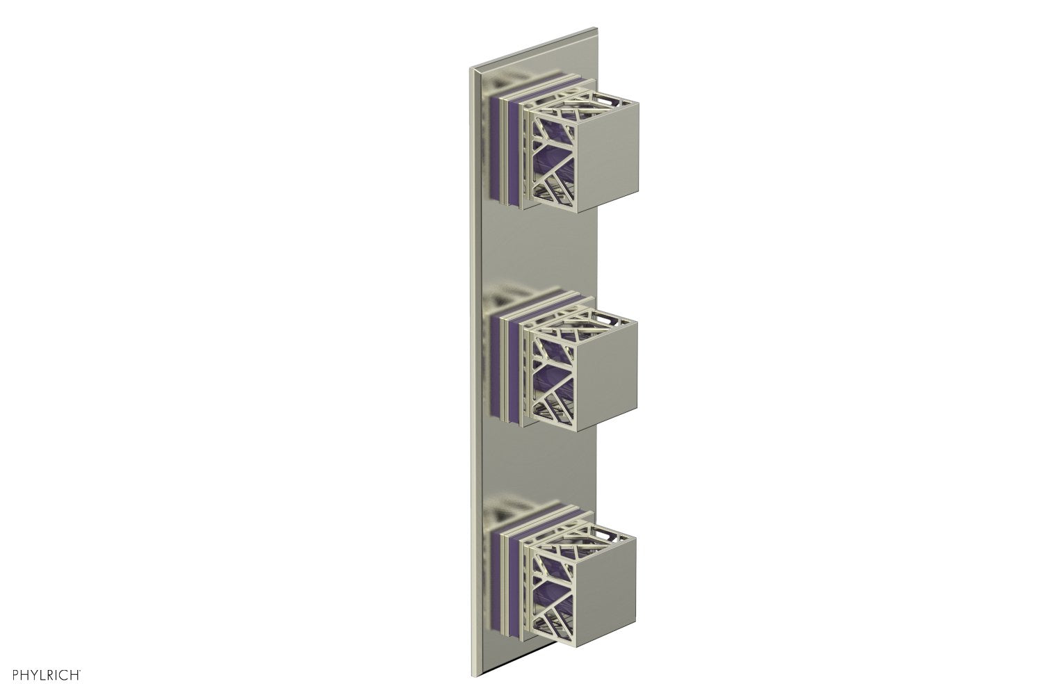 JOLIE Thermostatic Valve with Two Volume Control with "Purple" Accents 4-591
