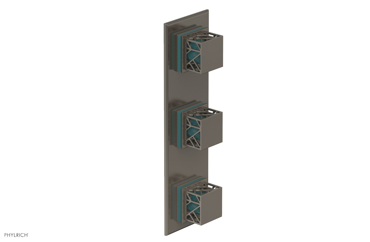 JOLIE Thermostatic Valve with Two Volume Control with "Turquoise" Accents 4-591