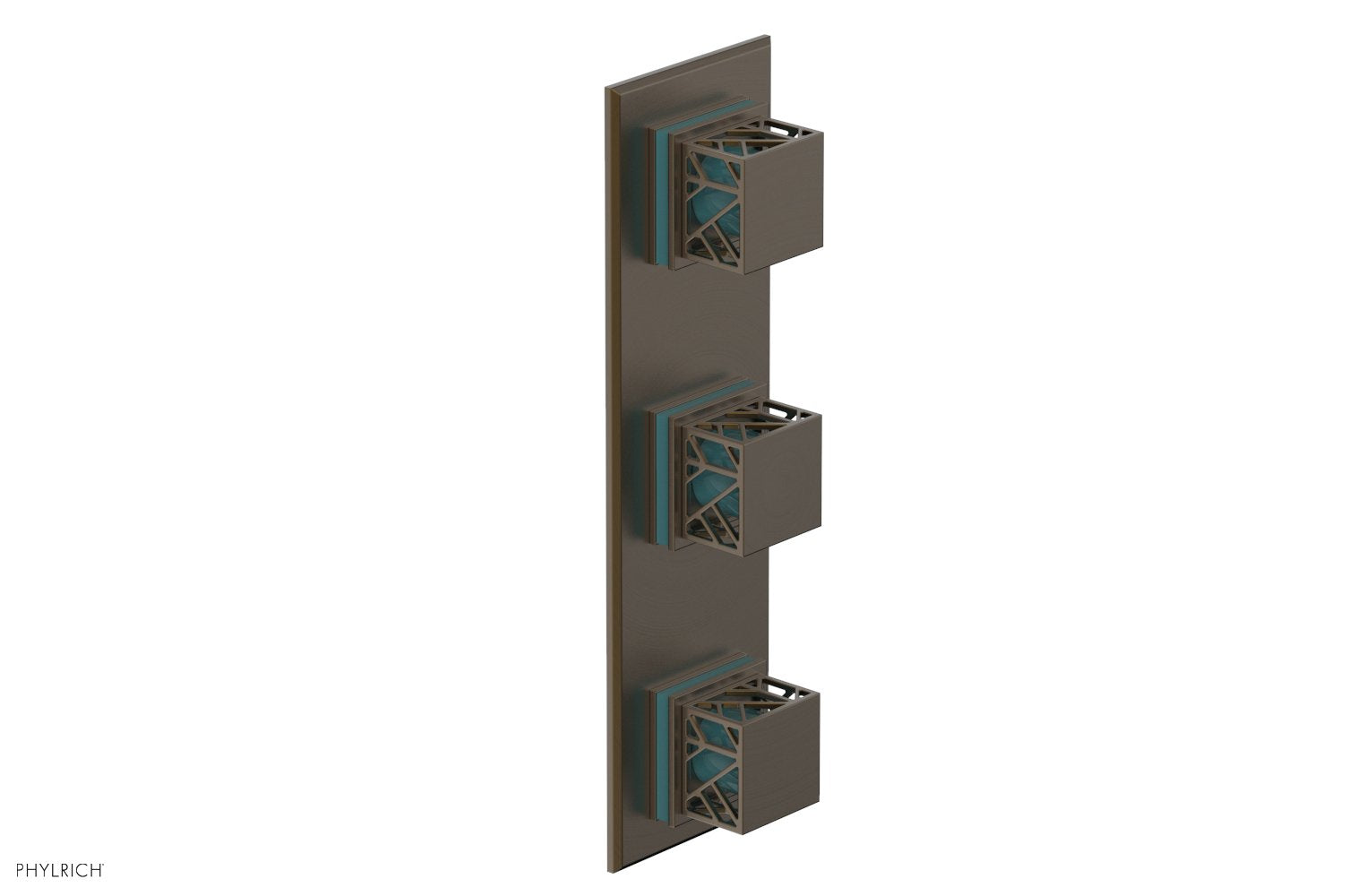 JOLIE Thermostatic Valve with Two Volume Control with "Turquoise" Accents 4-591