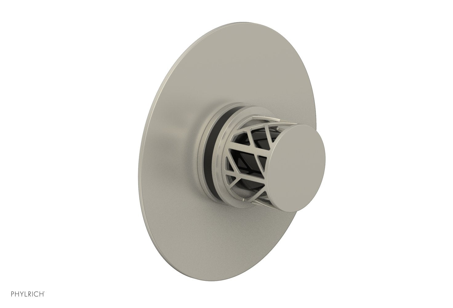 JOLIE - Thermostatic Shower Trim, Round Handle with "Black" Accents 4-592