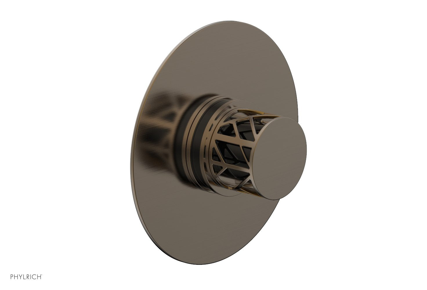 JOLIE Pressure Balance Shower Plate & Handle Trim, Round Handle with "Black" Accents 4-592