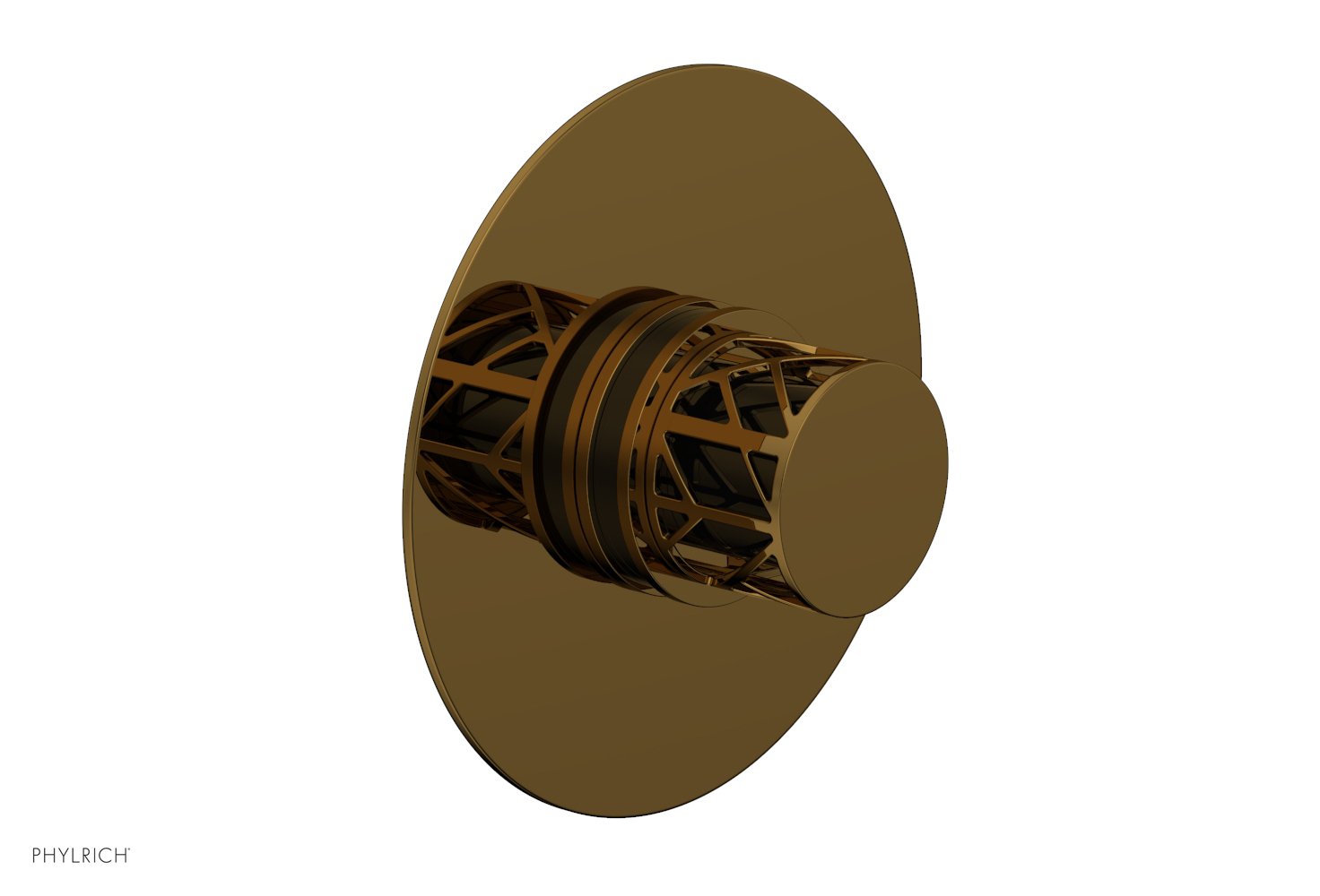 JOLIE - Thermostatic Shower Trim, Round Handle with "Black" Accents 4-592