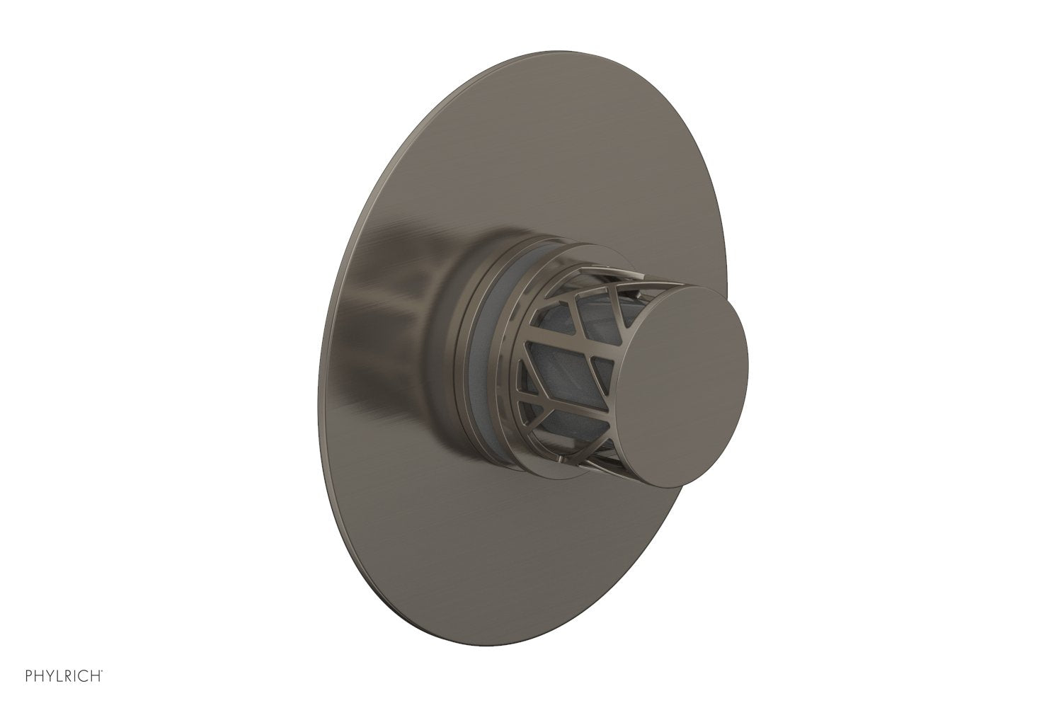 JOLIE Pressure Balance Shower Plate & Handle Trim, Round Handle with "Grey" Accents 4-592