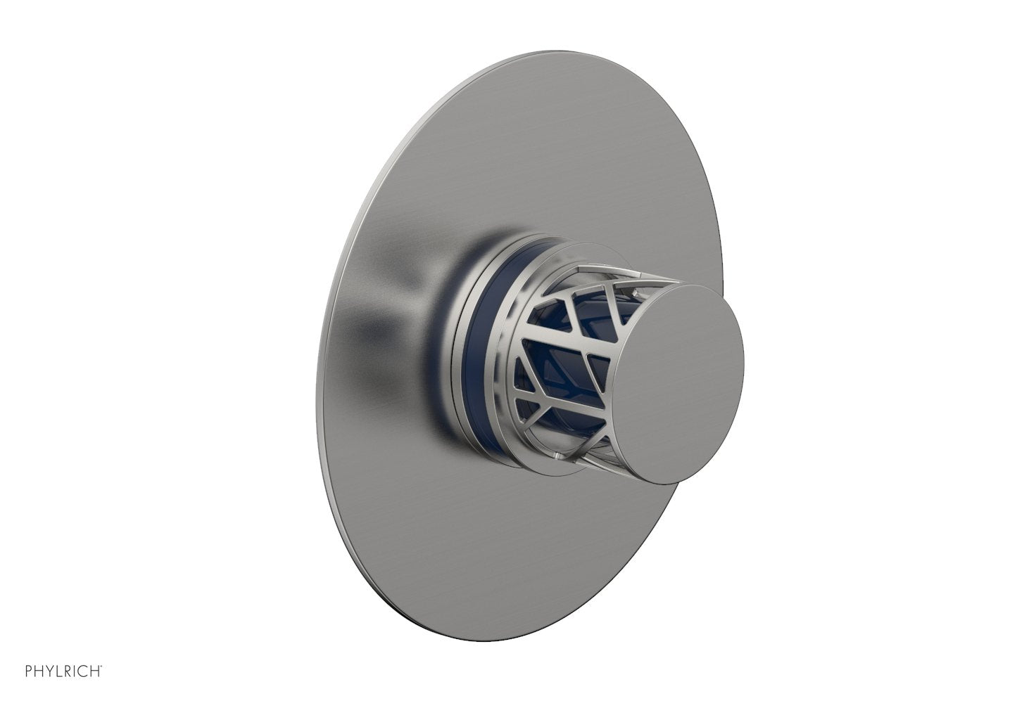 JOLIE - Thermostatic Shower Trim, Round Handle with "Navy Blue" Accents 4-592