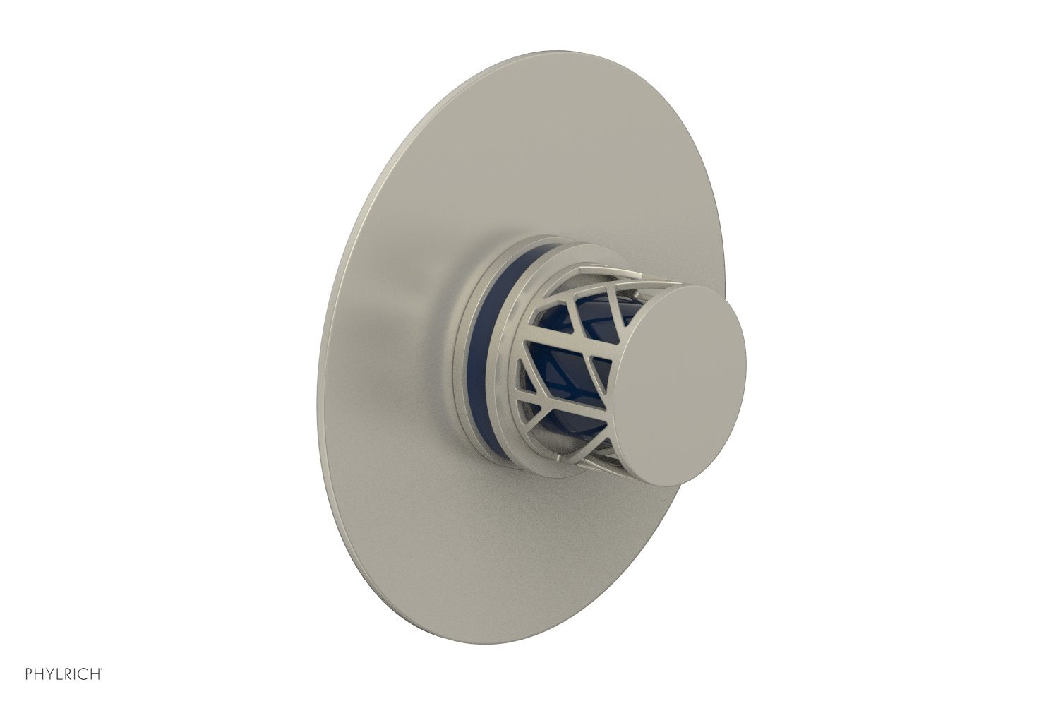 JOLIE - Thermostatic Shower Trim, Round Handle with "Navy Blue" Accents 4-592