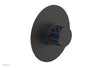 JOLIE Pressure Balance Shower Plate & Handle Trim, Round Handle with "Navy Blue" Accents 4-592