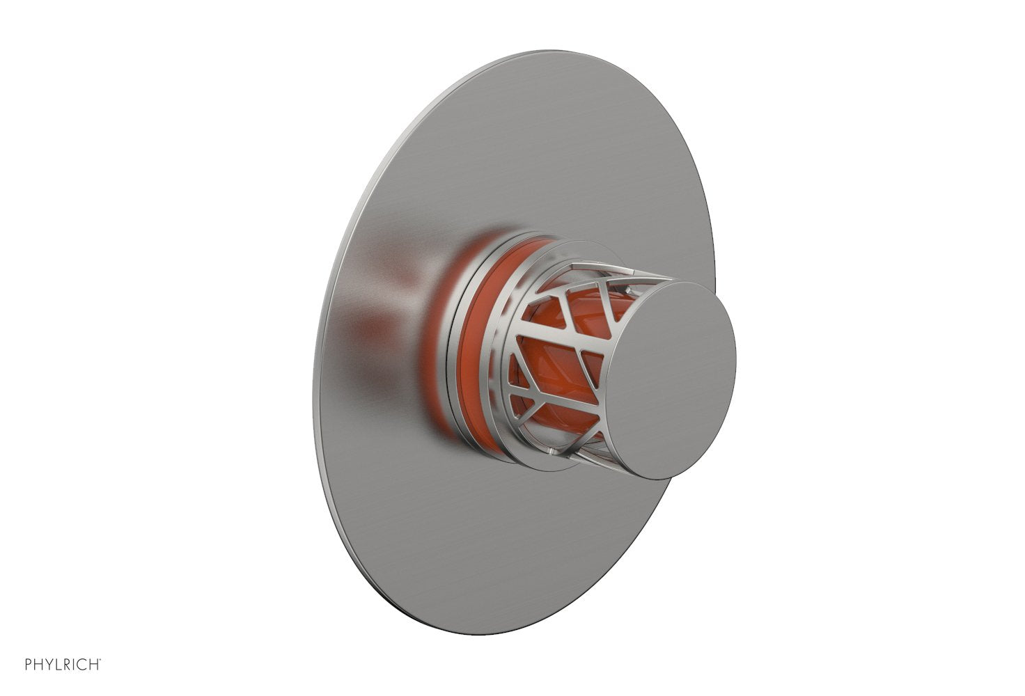 JOLIE - Thermostatic Shower Trim, Round Handle with "Orange" Accents 4-592
