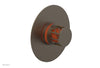 JOLIE Pressure Balance Shower Plate & Handle Trim, Round Handle with "Orange" Accents 4-592