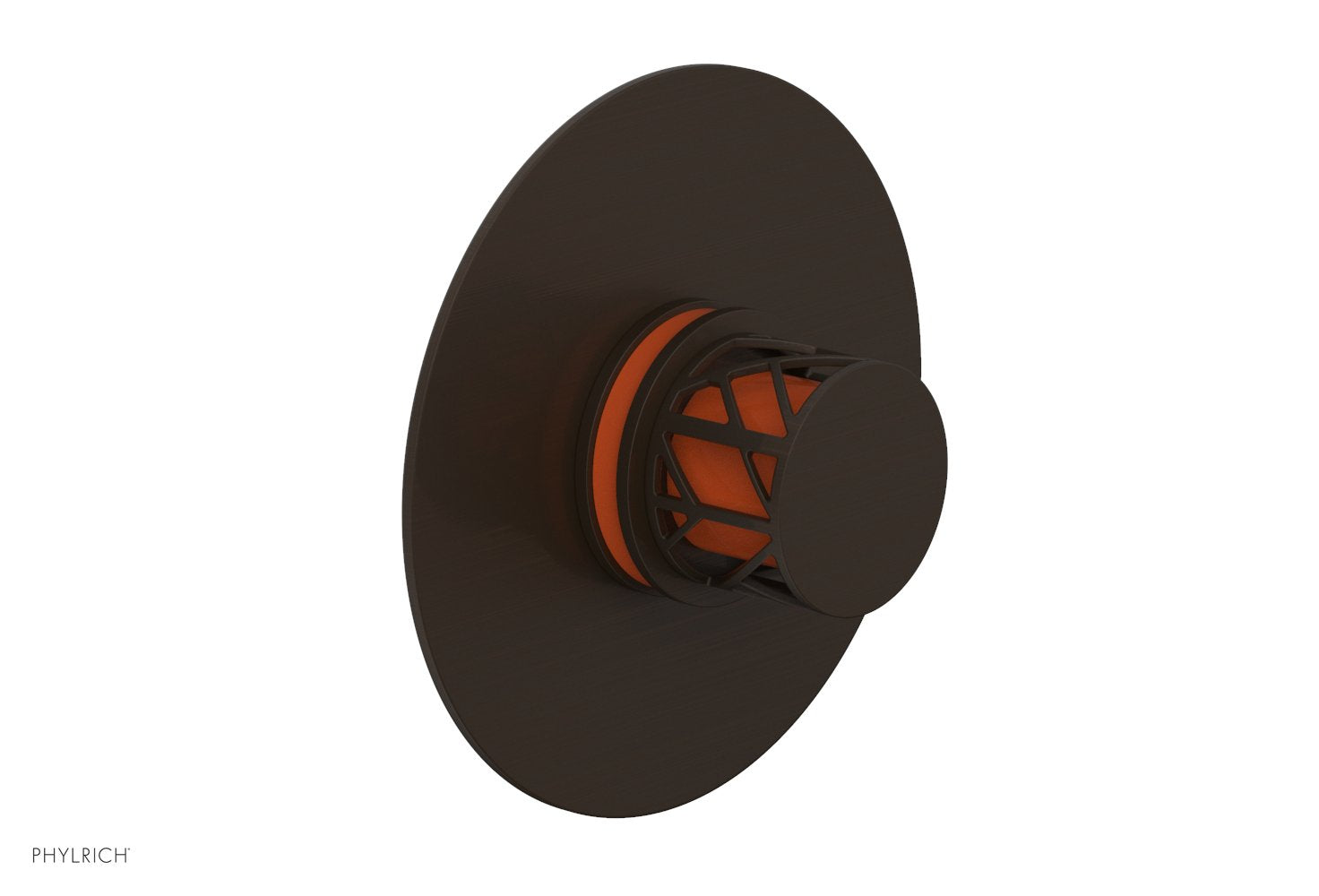 JOLIE - Thermostatic Shower Trim, Round Handle with "Orange" Accents 4-592