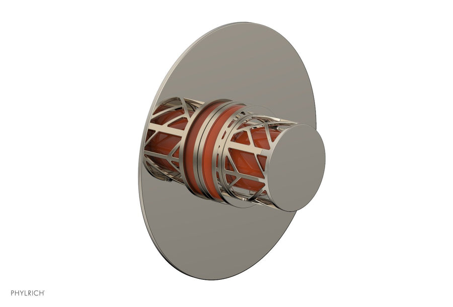 JOLIE - Thermostatic Shower Trim, Round Handle with "Orange" Accents 4-592