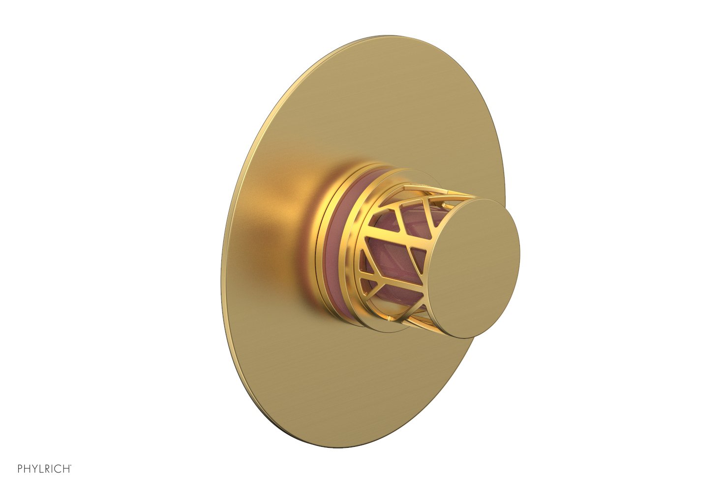 JOLIE - Thermostatic Shower Trim, Round Handle with "Pink" Accents 4-592