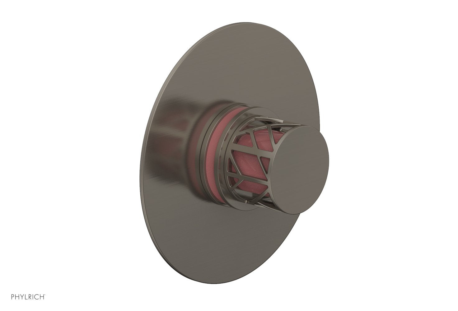 JOLIE - Thermostatic Shower Trim, Round Handle with "Pink" Accents 4-592