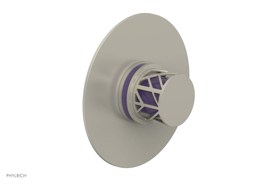 JOLIE Pressure Balance Shower Plate & Handle Trim, Round Handle with "Purple" Accents 4-592
