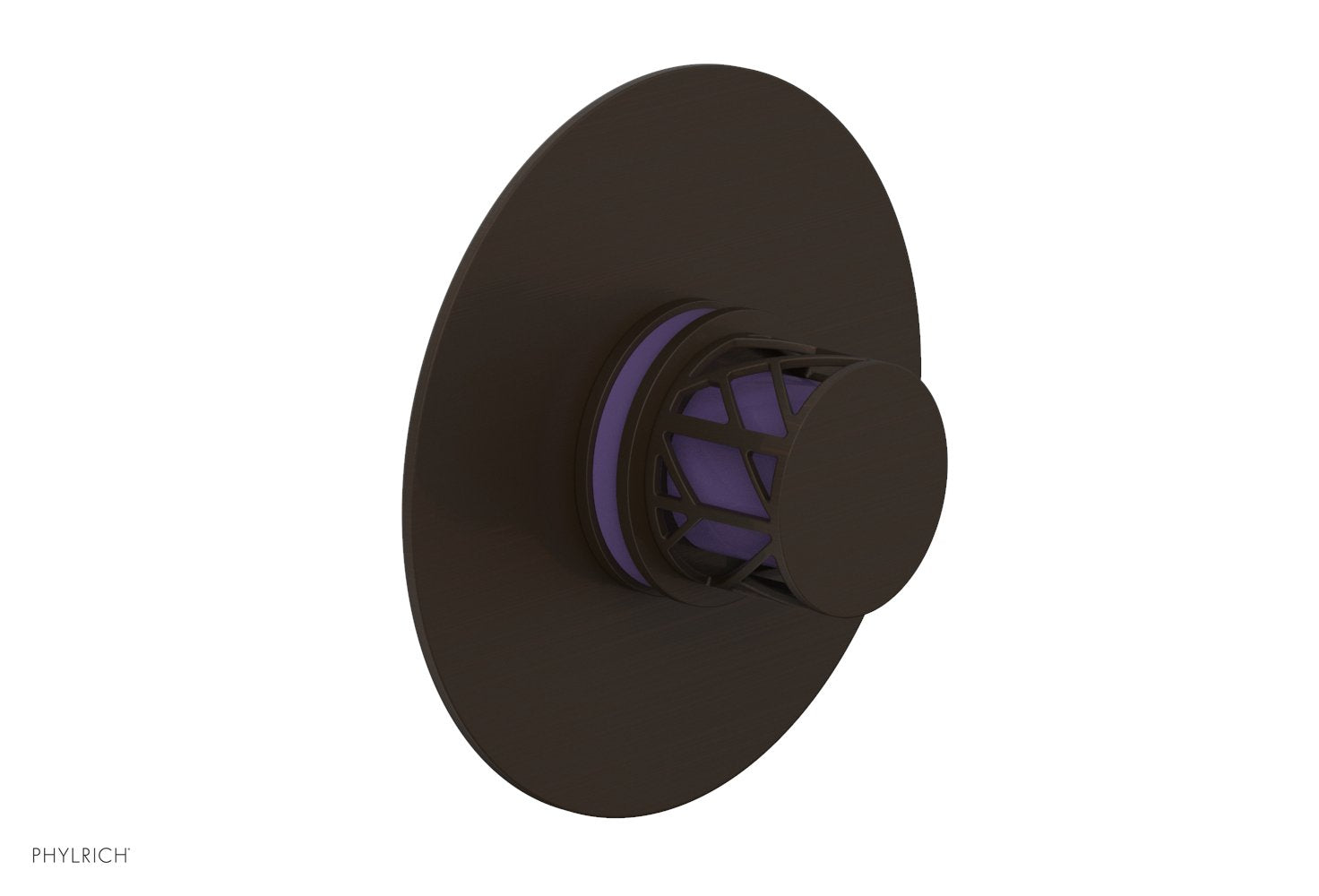 JOLIE Pressure Balance Shower Plate & Handle Trim, Round Handle with "Purple" Accents 4-592