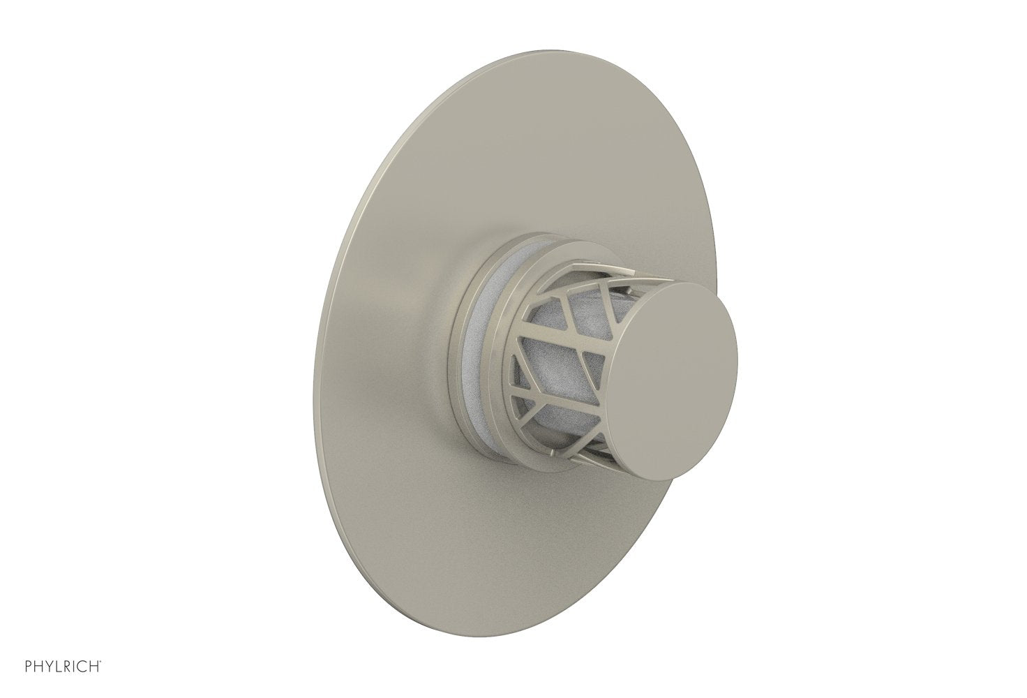 JOLIE Pressure Balance Shower Plate & Handle Trim, Round Handle with "White" Accents 4-592
