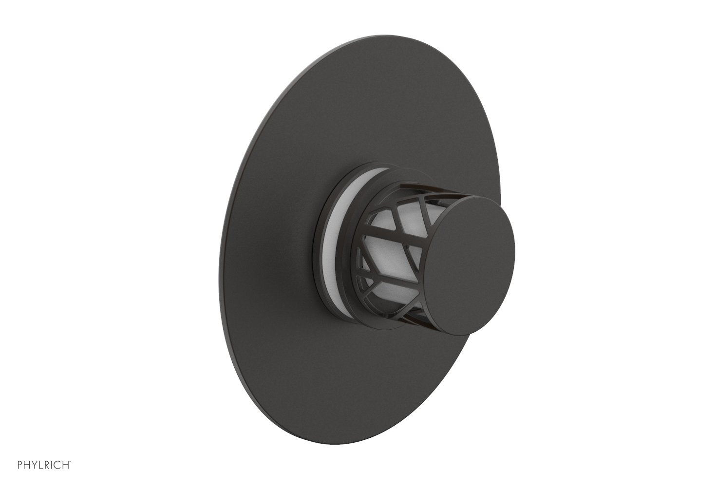 JOLIE - Thermostatic Shower Trim, Round Handle with "White" Accents 4-592