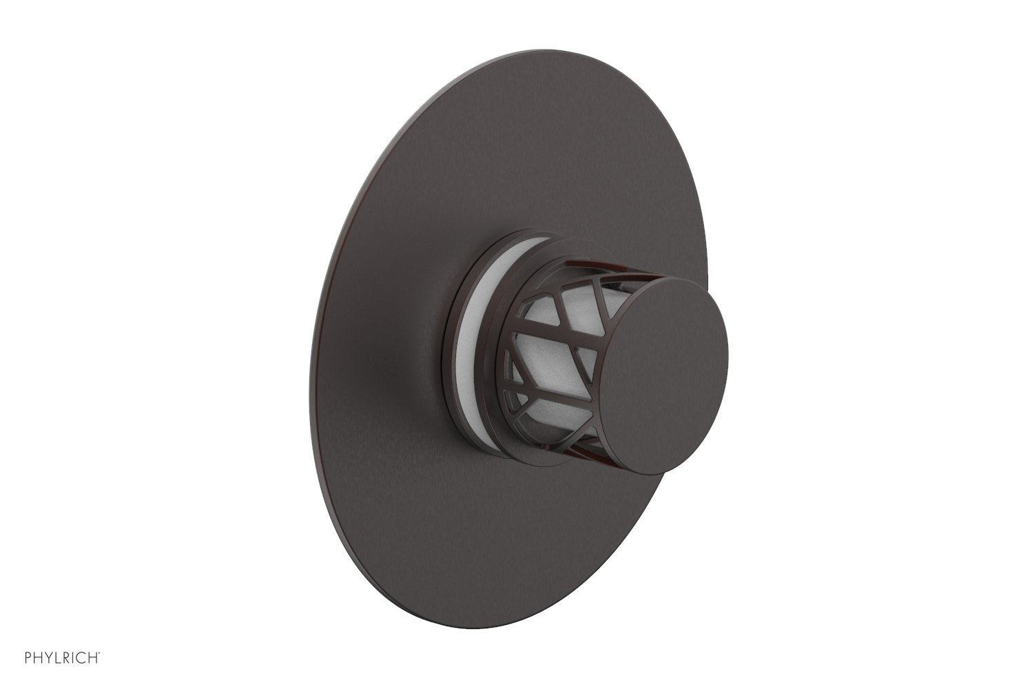 JOLIE Pressure Balance Shower Plate & Handle Trim, Round Handle with "White" Accents 4-592