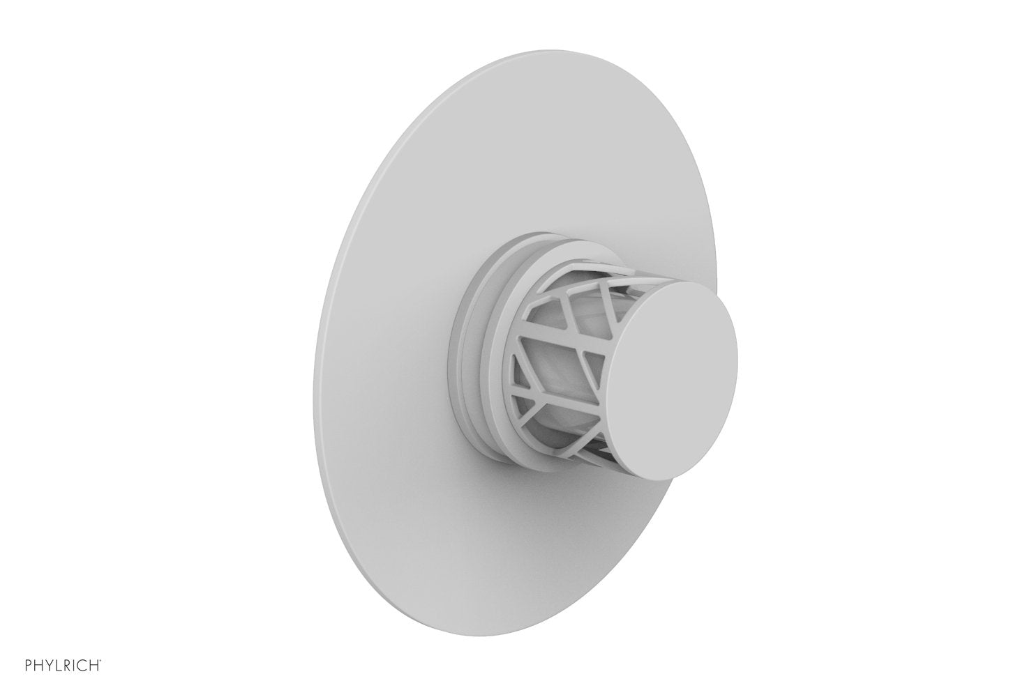 JOLIE Pressure Balance Shower Plate & Handle Trim, Round Handle with "White" Accents 4-592