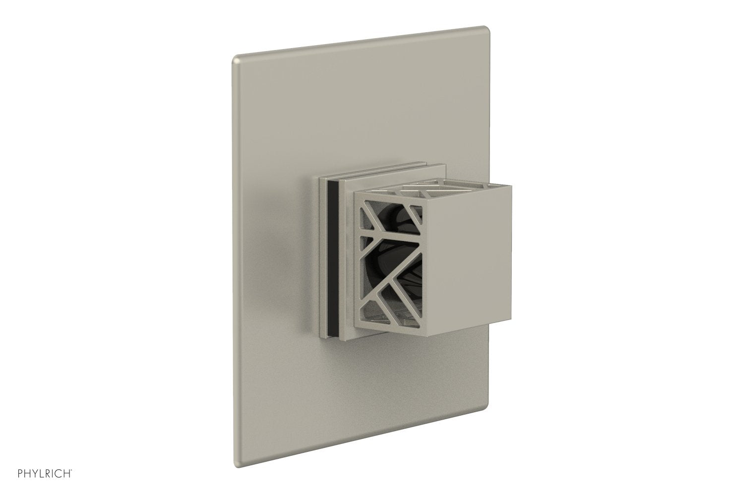 JOLIE Pressure Balance Shower Plate & Handle Trim, Square Handle with "Black" Accents 4-593