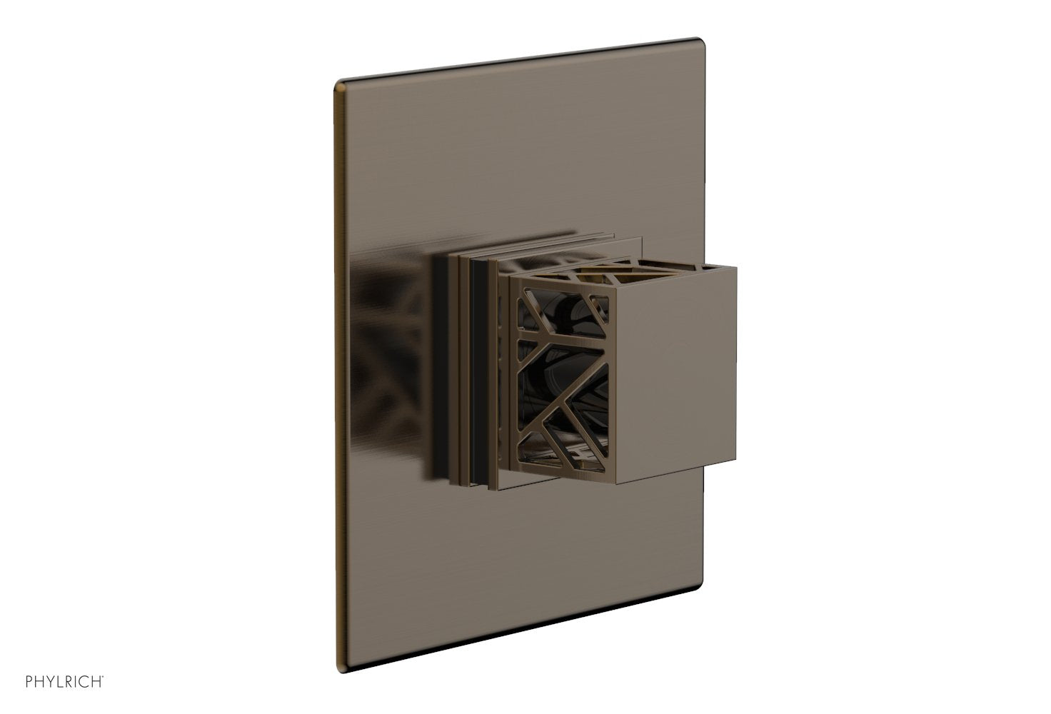 JOLIE - Thermostatic Shower Trim, Square Handle with "Black" Accents 4-593