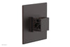JOLIE Pressure Balance Shower Plate & Handle Trim, Square Handle with "Black" Accents 4-593